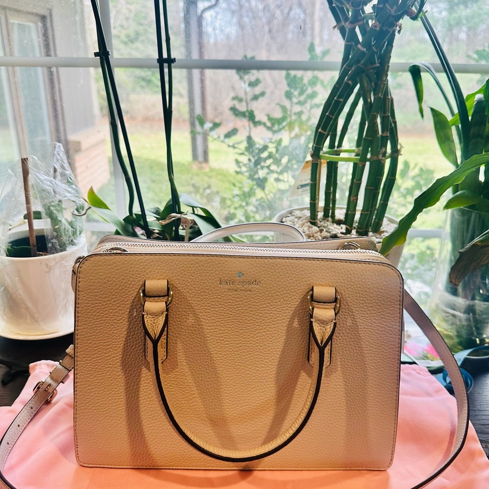 Brand New Kate Spade Dove Color Leather Handbag